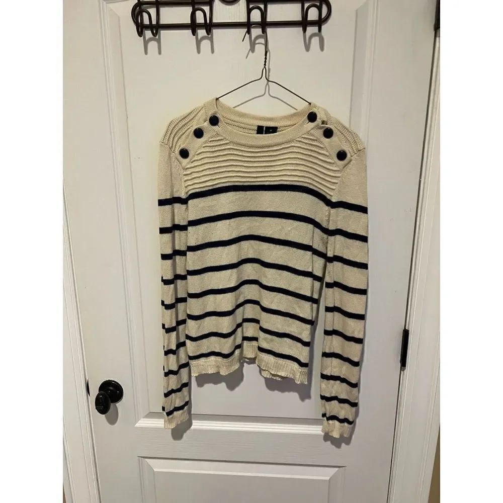 ☀️ Ultra Flirt striped Sweater with button detail ☀️